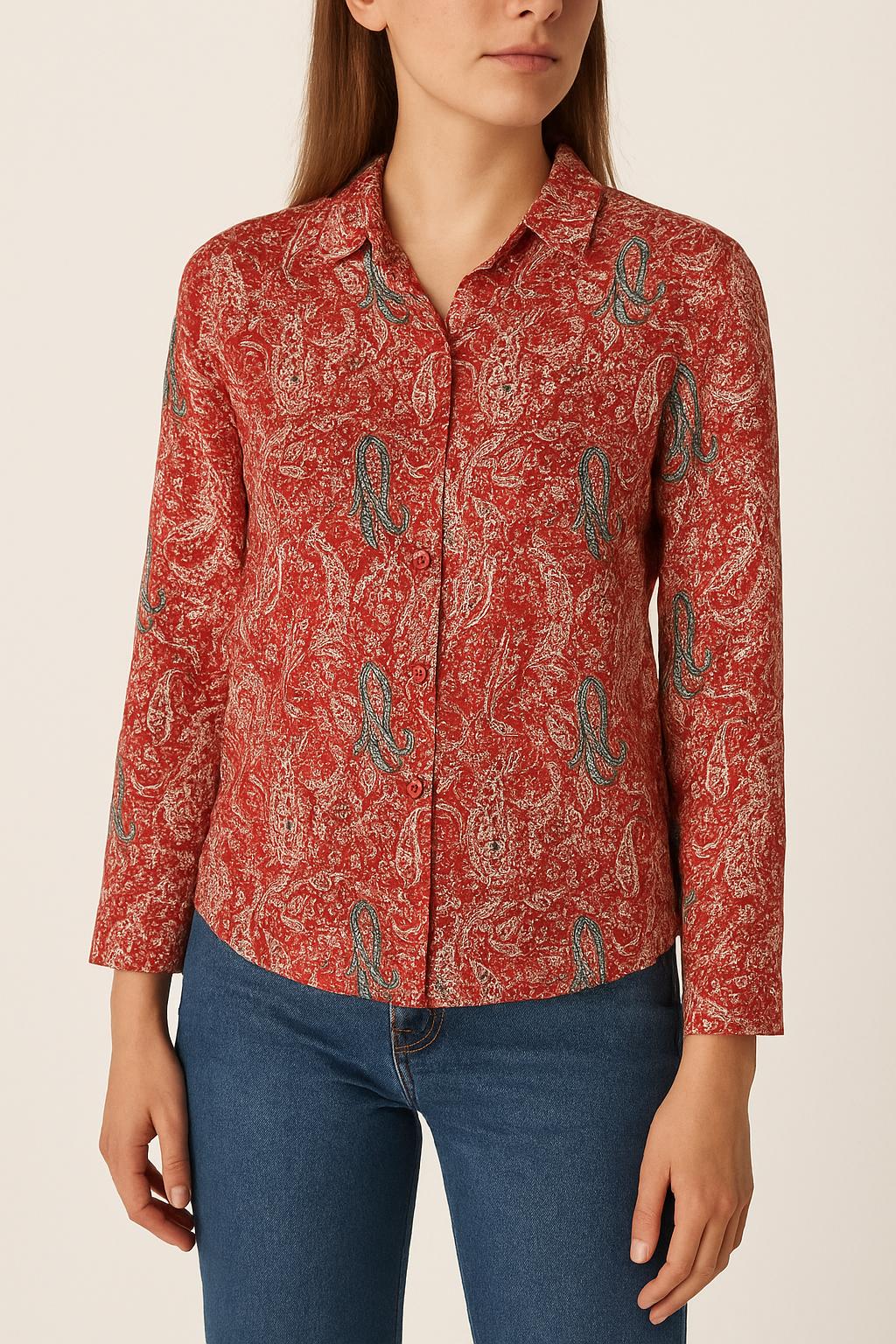 Chemise Rouge et Blanche - Taille S/36