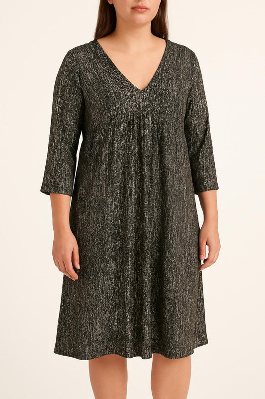 Robe Midi Noire et Argentée - Taille L/40