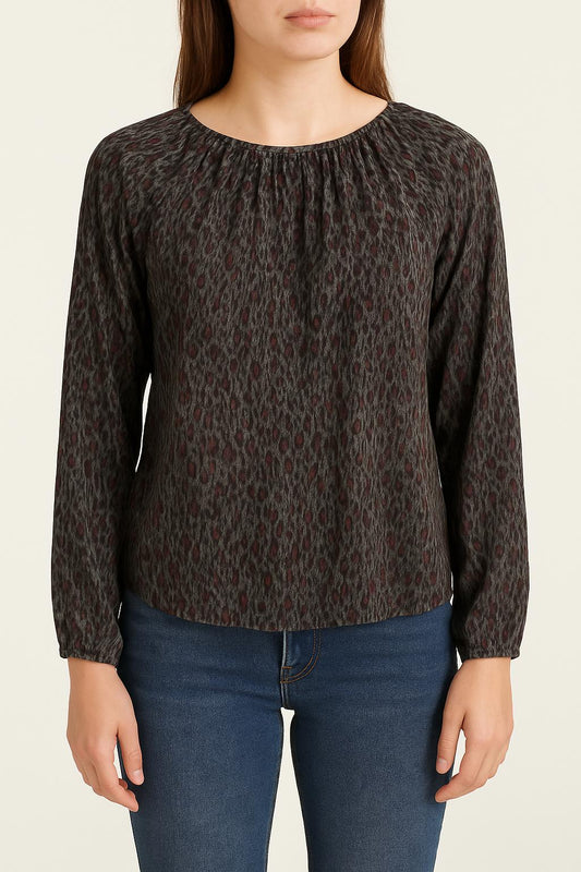 Blouse Noire et Rouge - Taille S/36