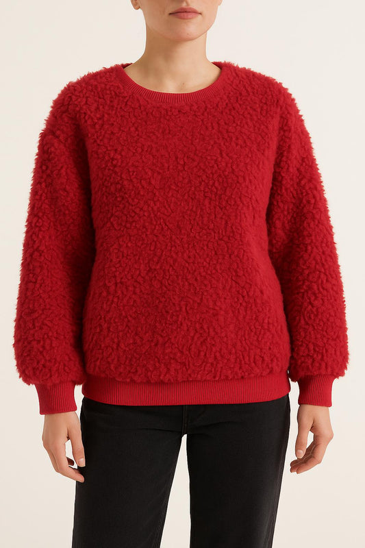 Sweat Pelucheux Rose - Taille S/36