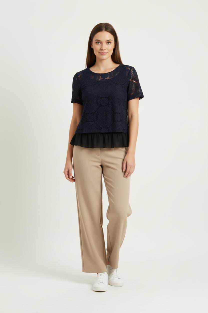 Blouse Bleu et Noir - Taille M/38