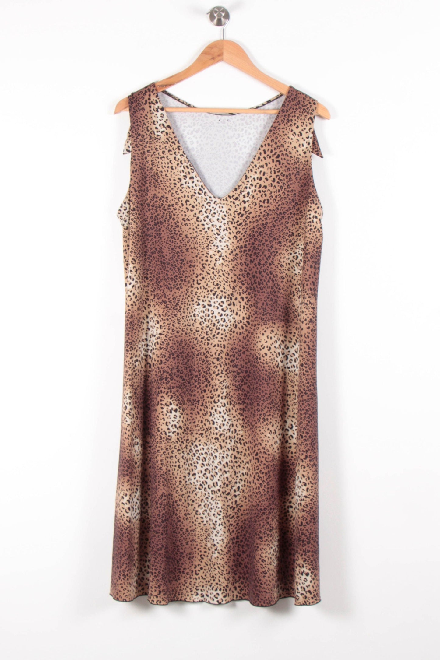 Robe Midi Marron et Beige - Taille XXL/44