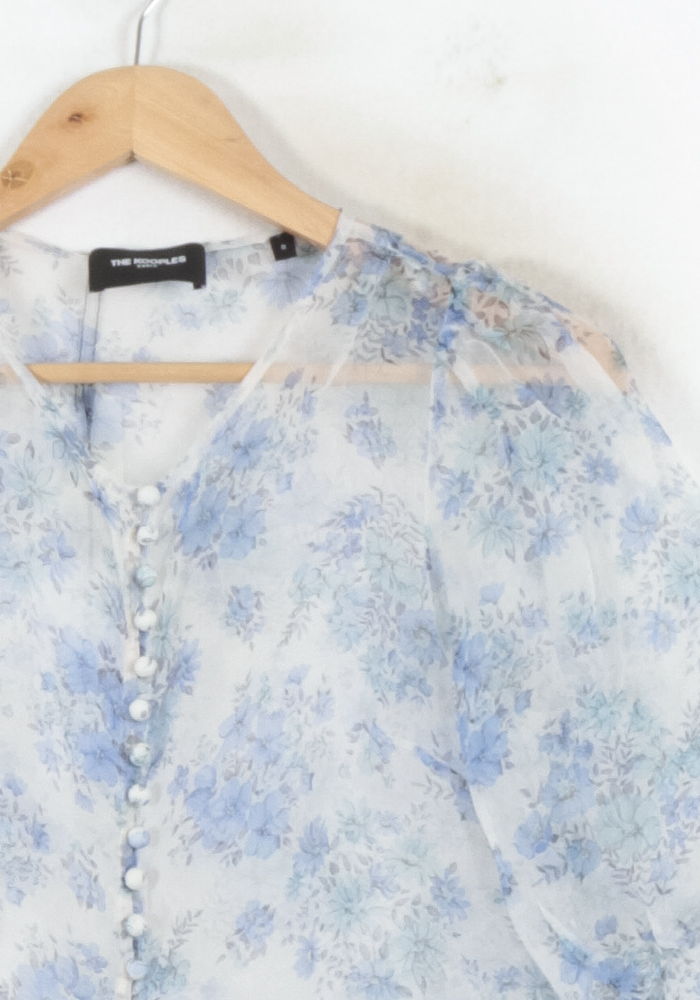 Blouse Bleue et Blanche - Taille XXL/44