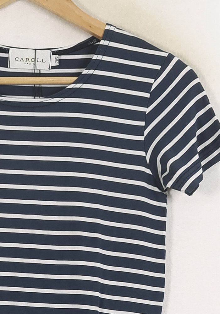 Tee-shirt Rayé Bleu Marine et Blanc - Taille S/36
