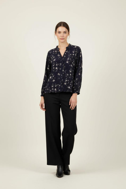 Blouse Bleue et Blanche - Taille M/38