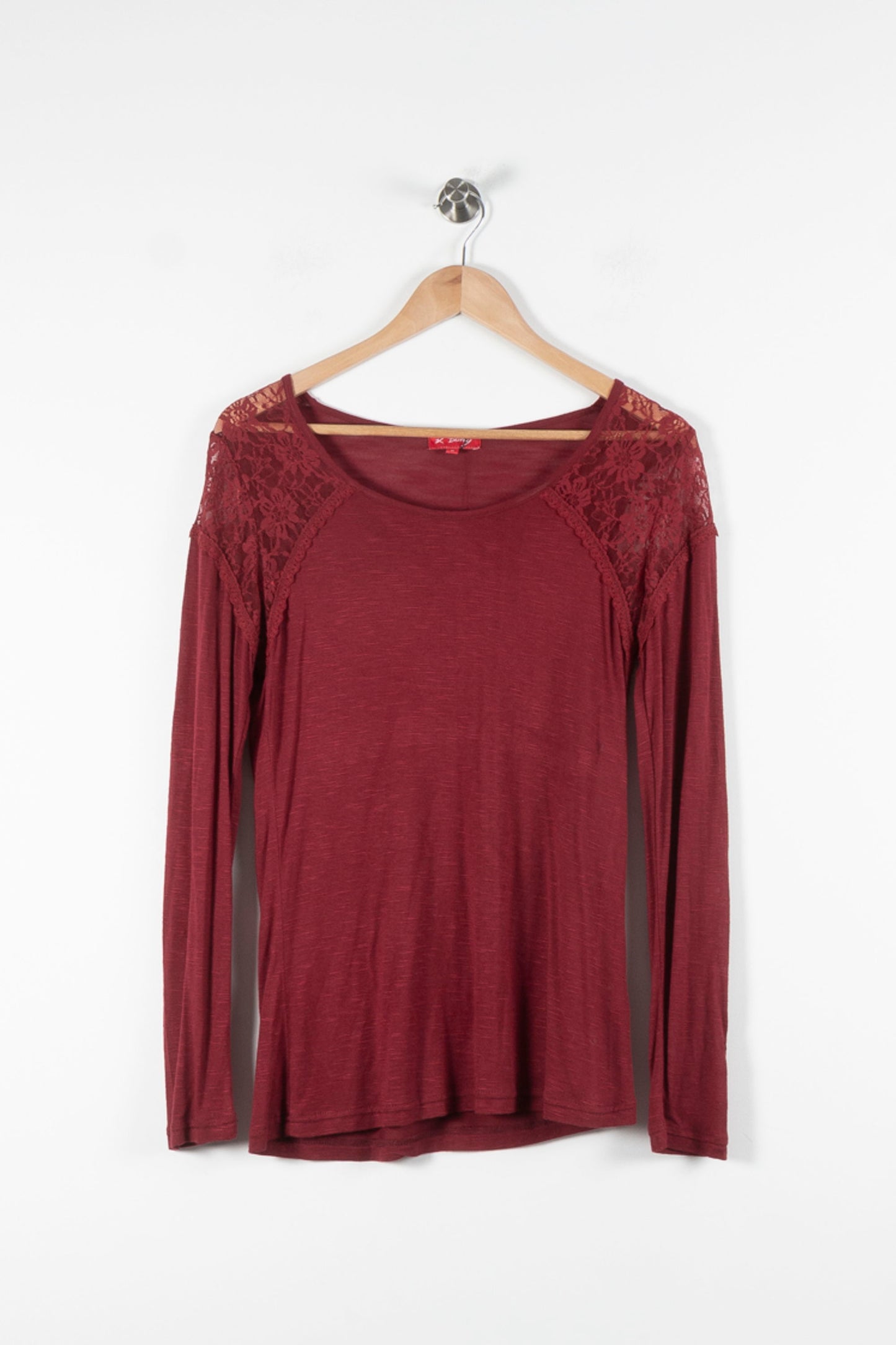 Tee-shirt Manches Longues Bordeaux - Taille M/38