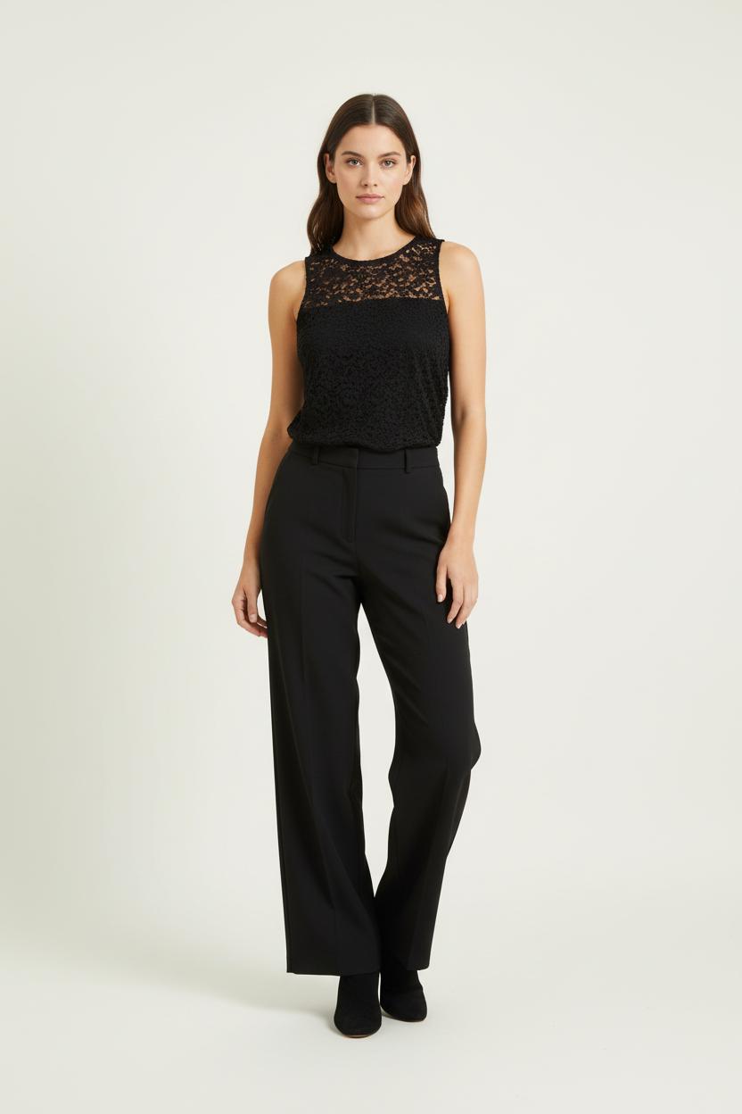 Top Sans Manches Noir - Taille XS/34