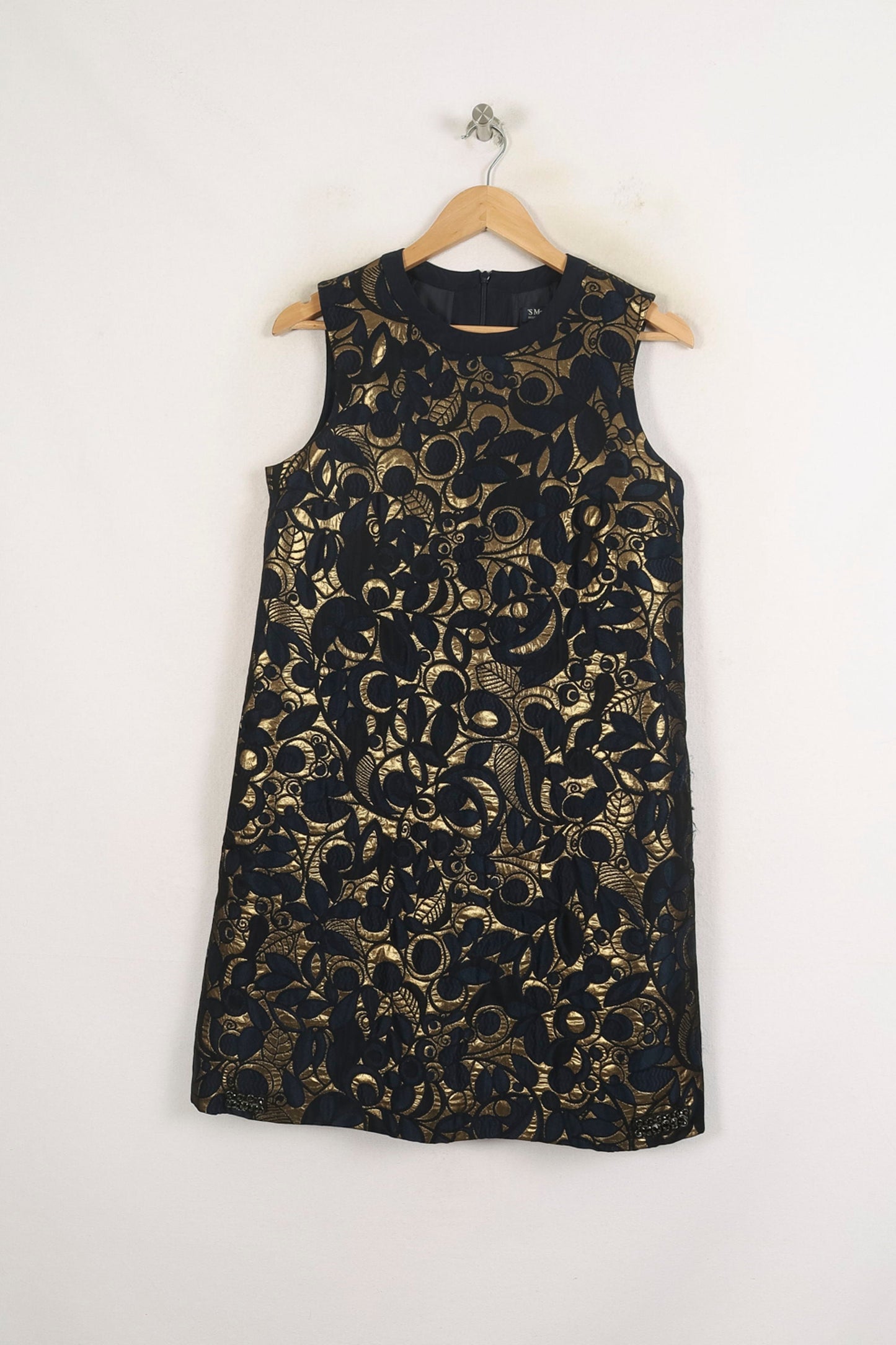 Robe Sans Manches Noire et Dorée - Taille M/38