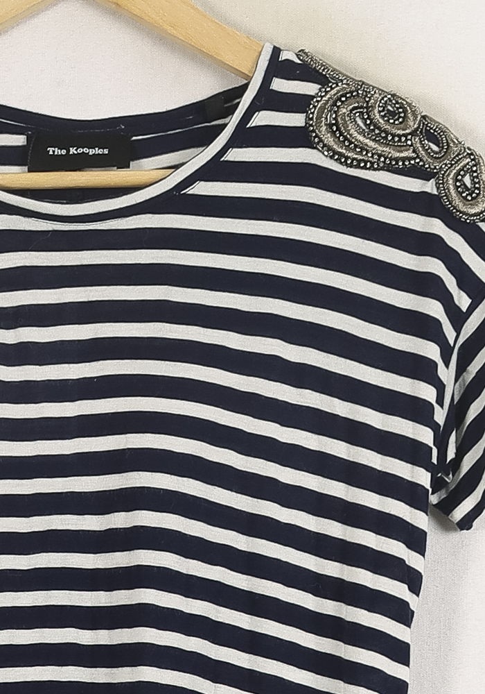 Marinière Bleu Marine et Blanche - Taille S/36