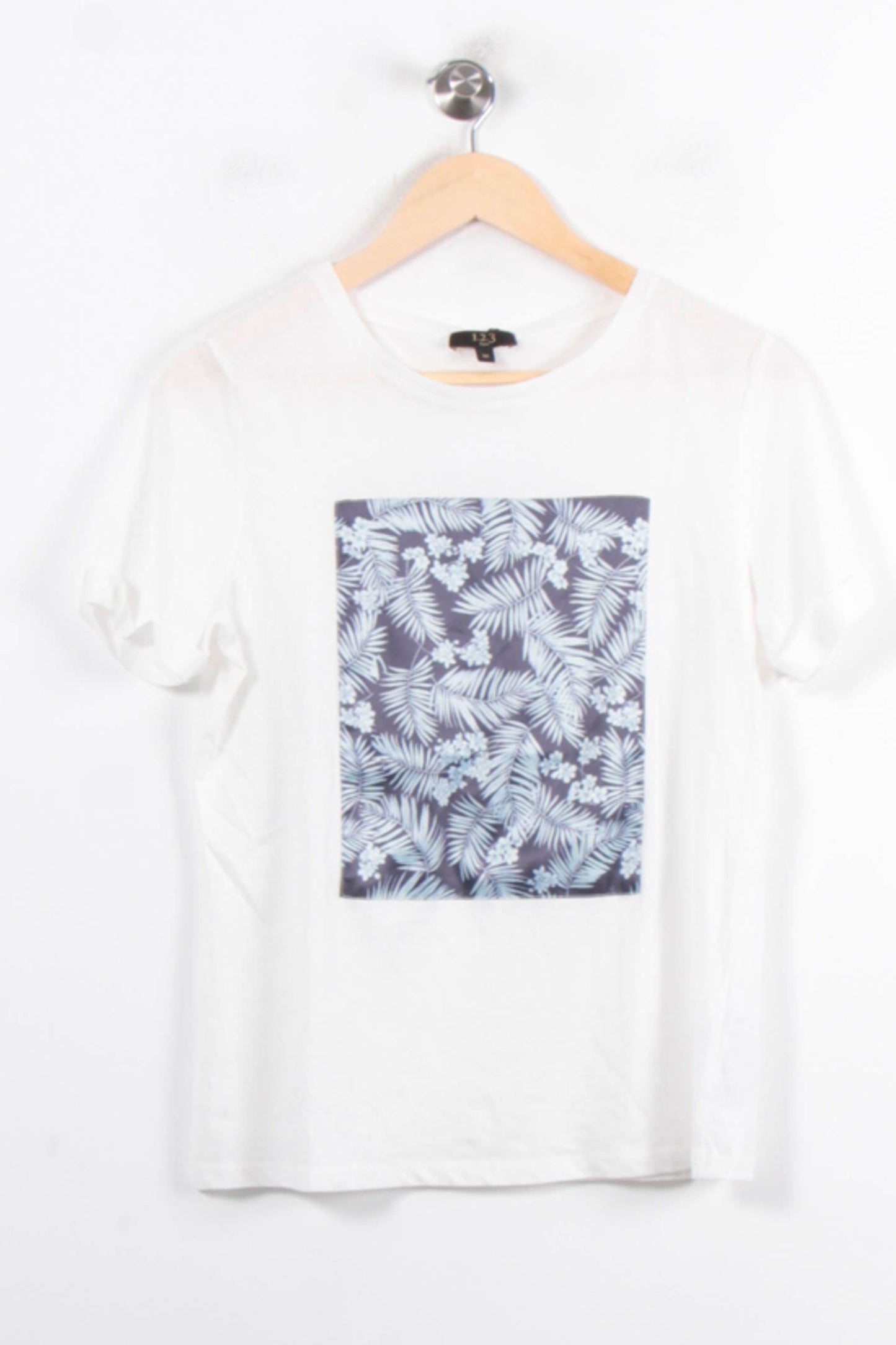 Tee-shirt Blanc et Bleu - Taille M/38