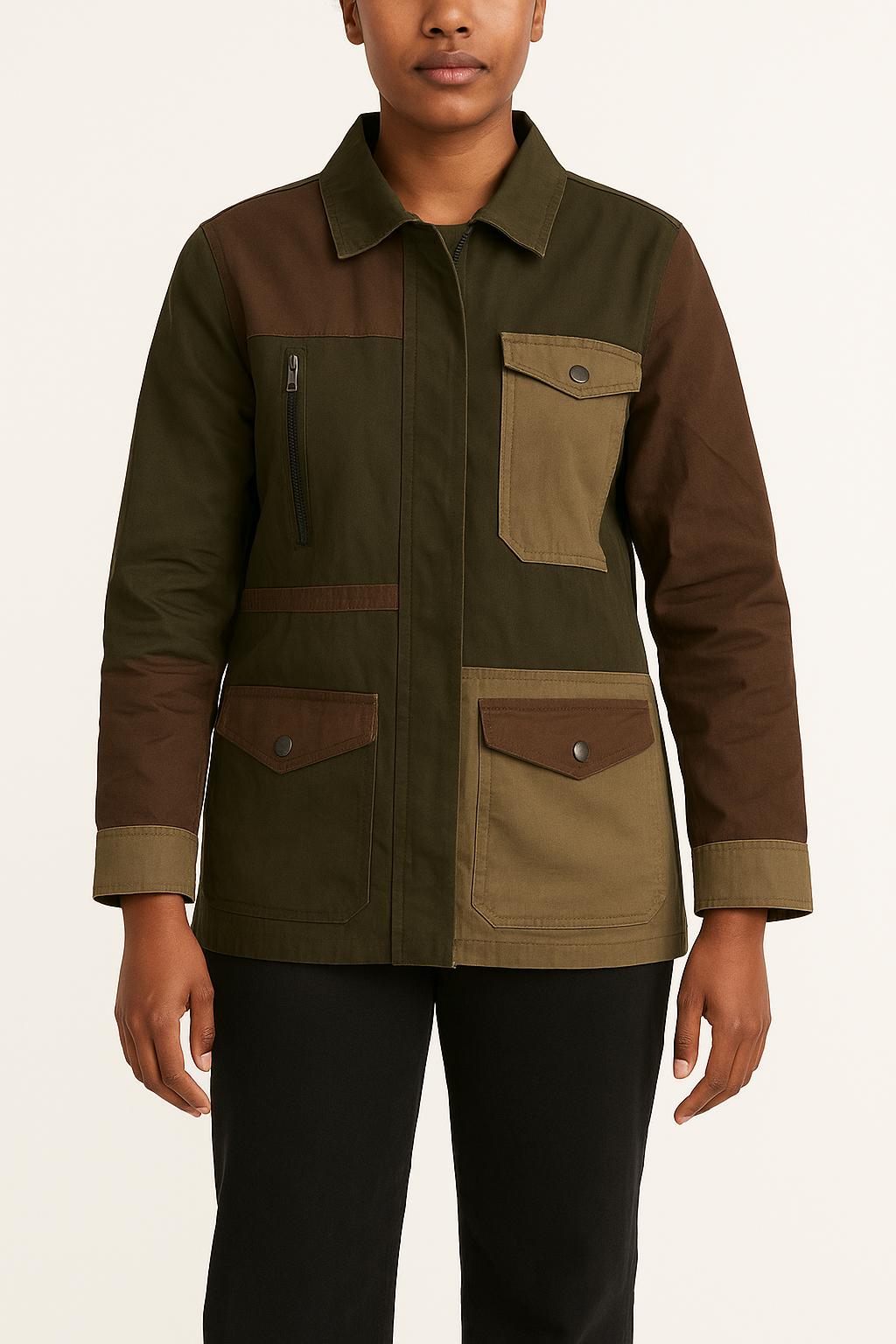 Veste Marron et Kaki - Taille S/36