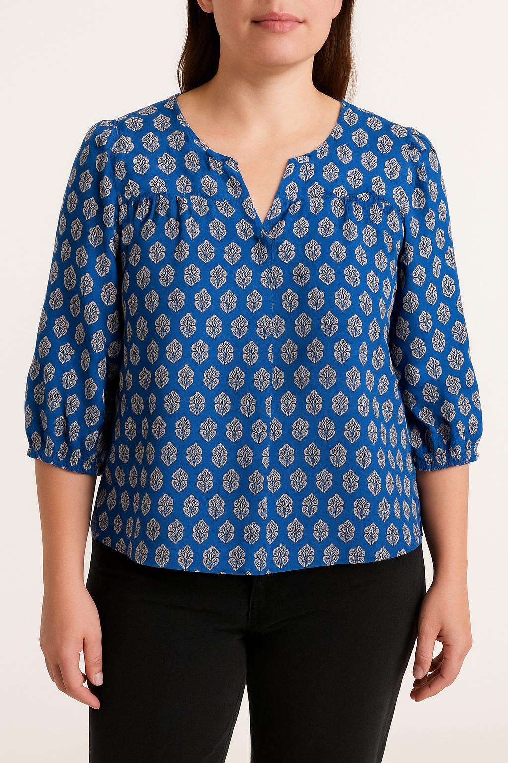 Blouse Bleue et Blanche - Taille XXL/44