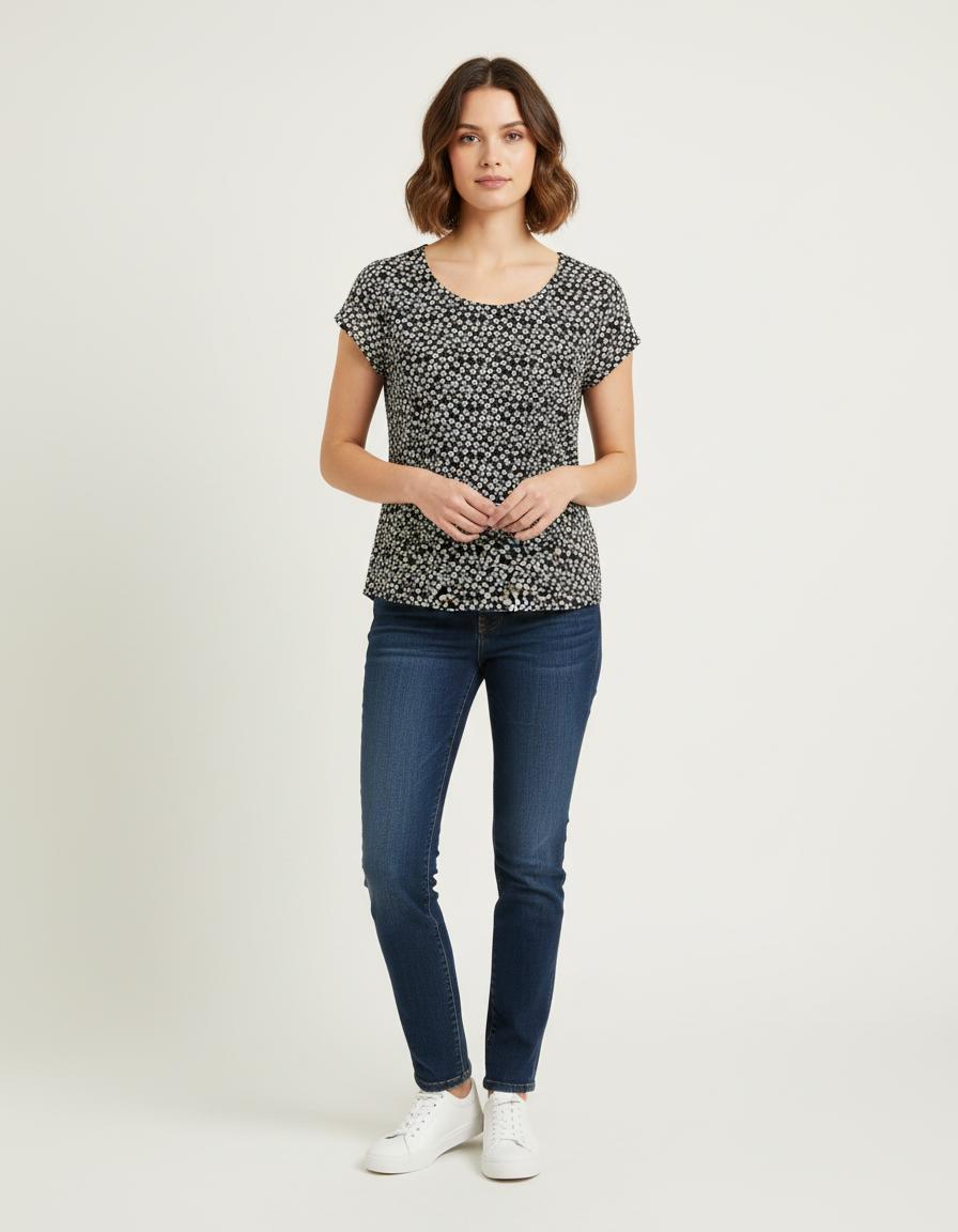 Blouse Noire et Blanche - Taille XXL/44