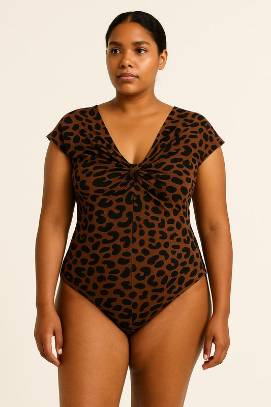 Body Marron et Noir - Taille L/40