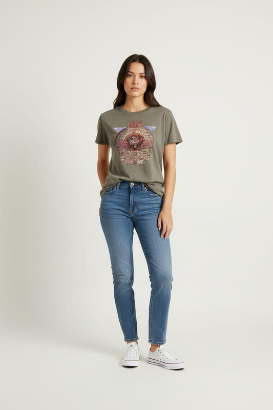 Tee-shirt Marron - Taille XS/34