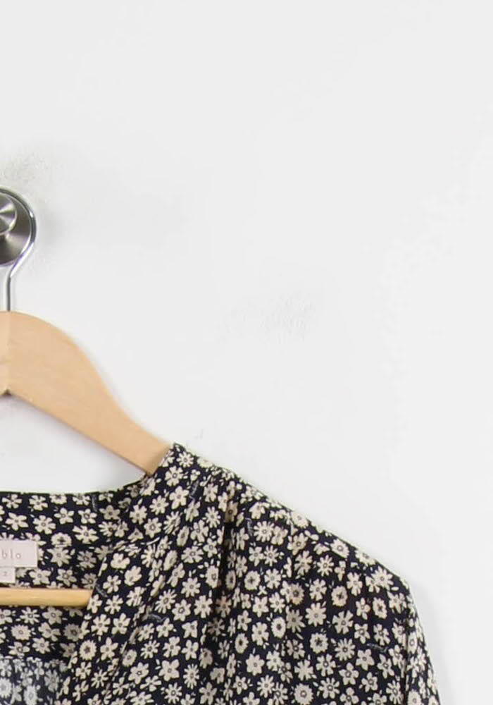 Blouse Noire et Blanche - Taille L/40