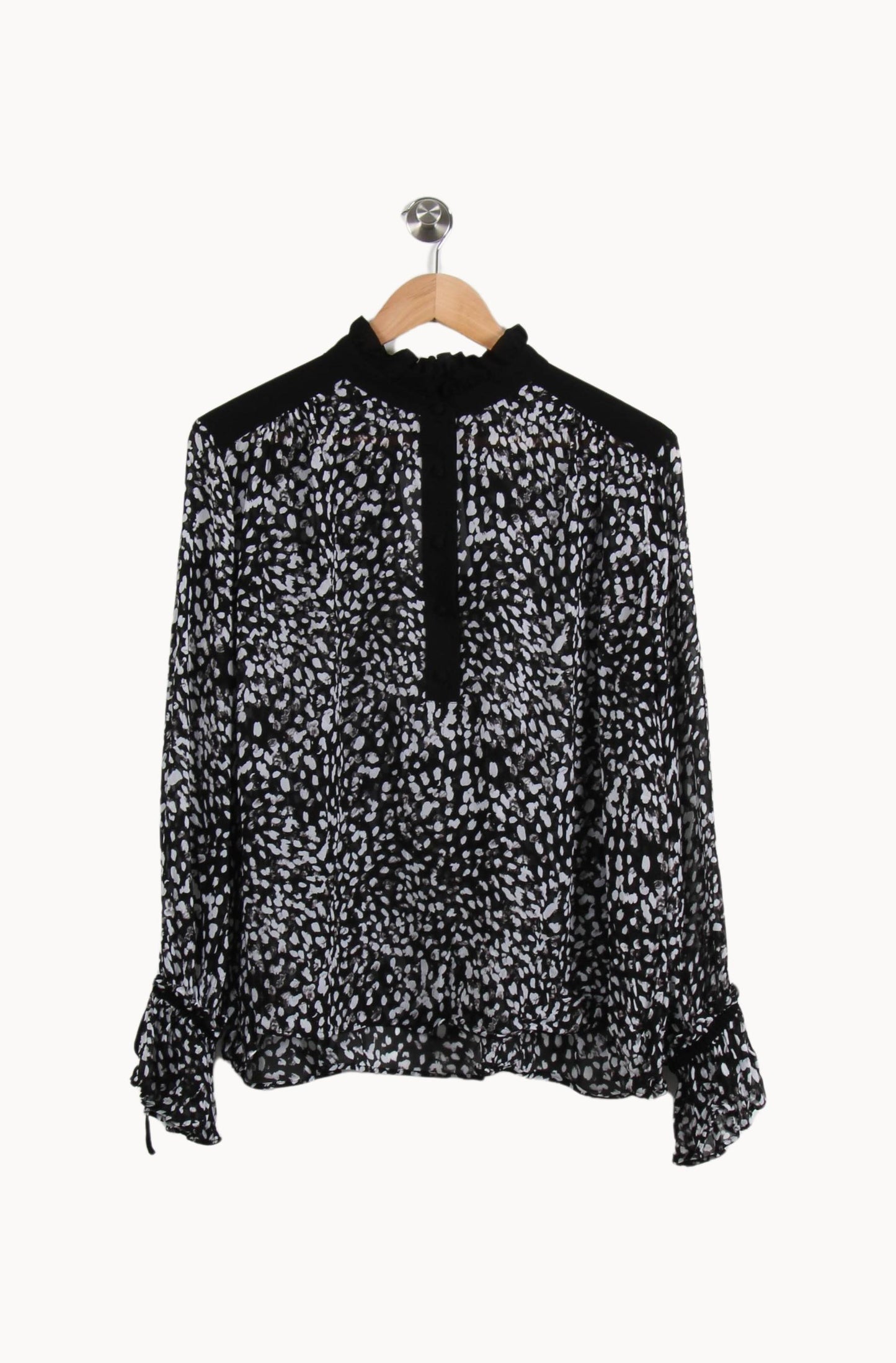 Blouse Noire et Blanche - Taille L/40