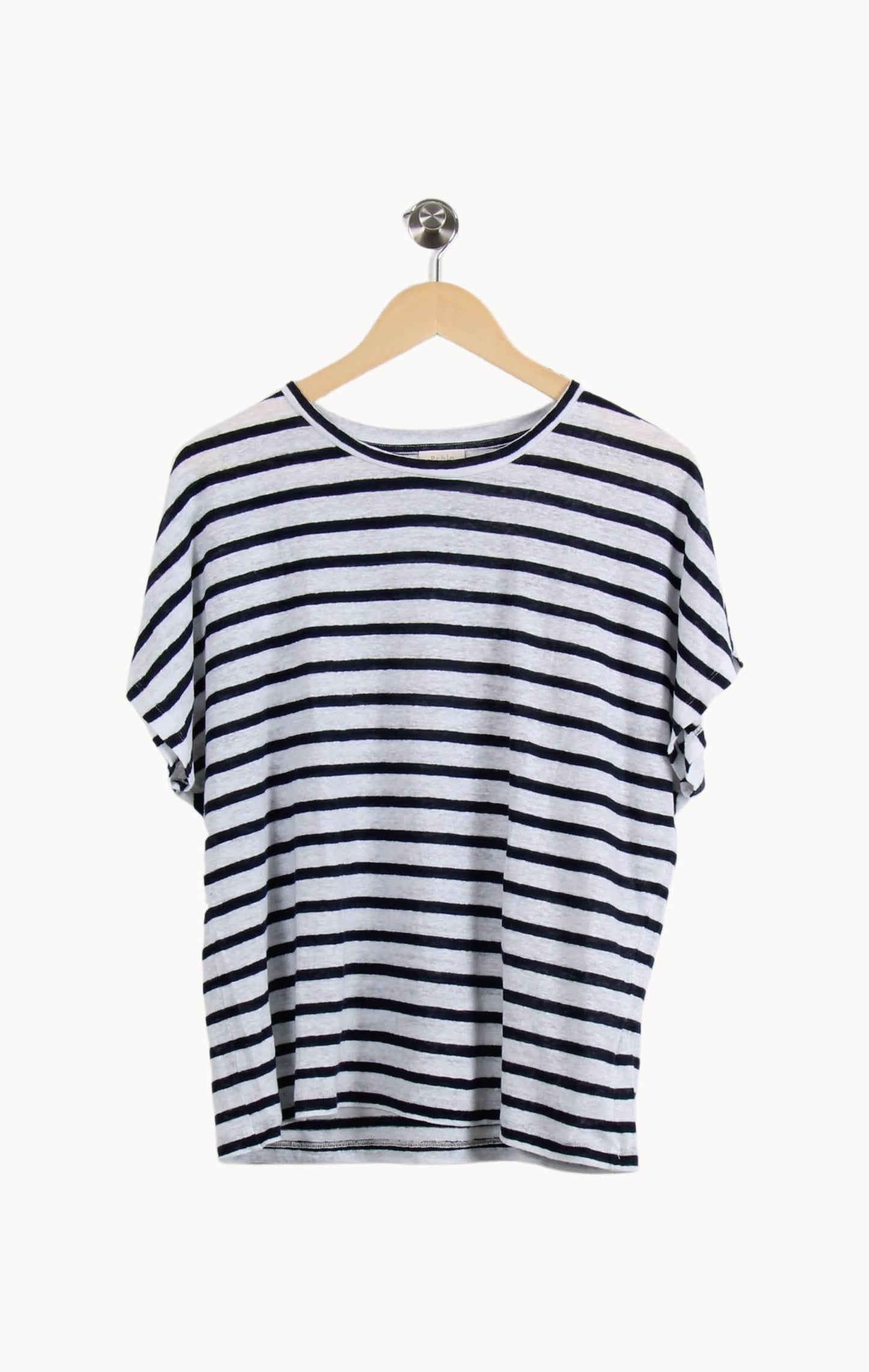 T-shirt Blanc et Bleu Marine - Taille L/40