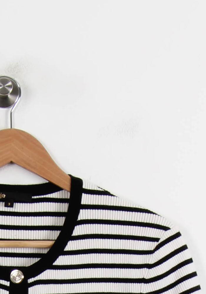 Cardigan Blanc et Noir - Taille L/40