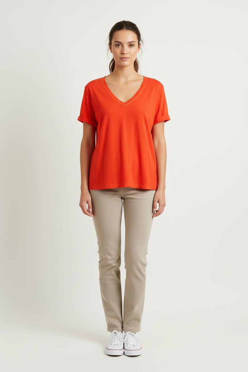 Tee-shirt Orange - Taille XXL/44