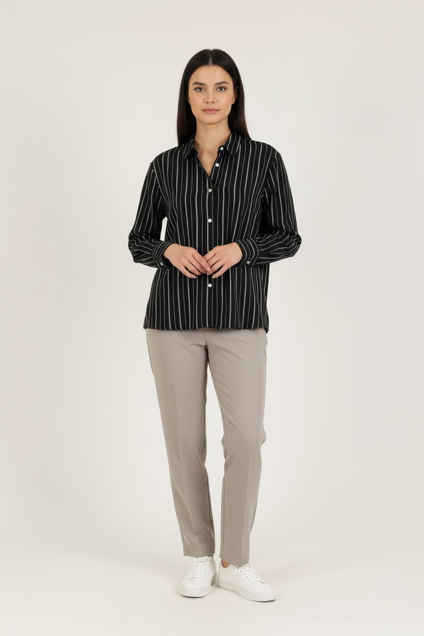 Chemise noire et blanche - Taille S/36