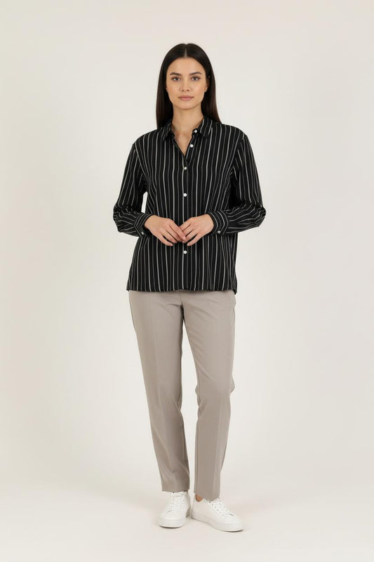 Chemise noire et blanche - Taille S/36