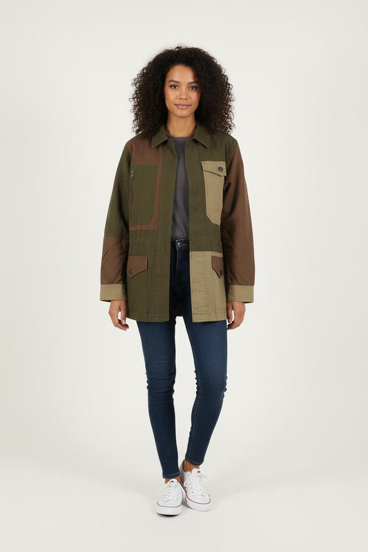 Veste Kaki et Marron - Taille S/36