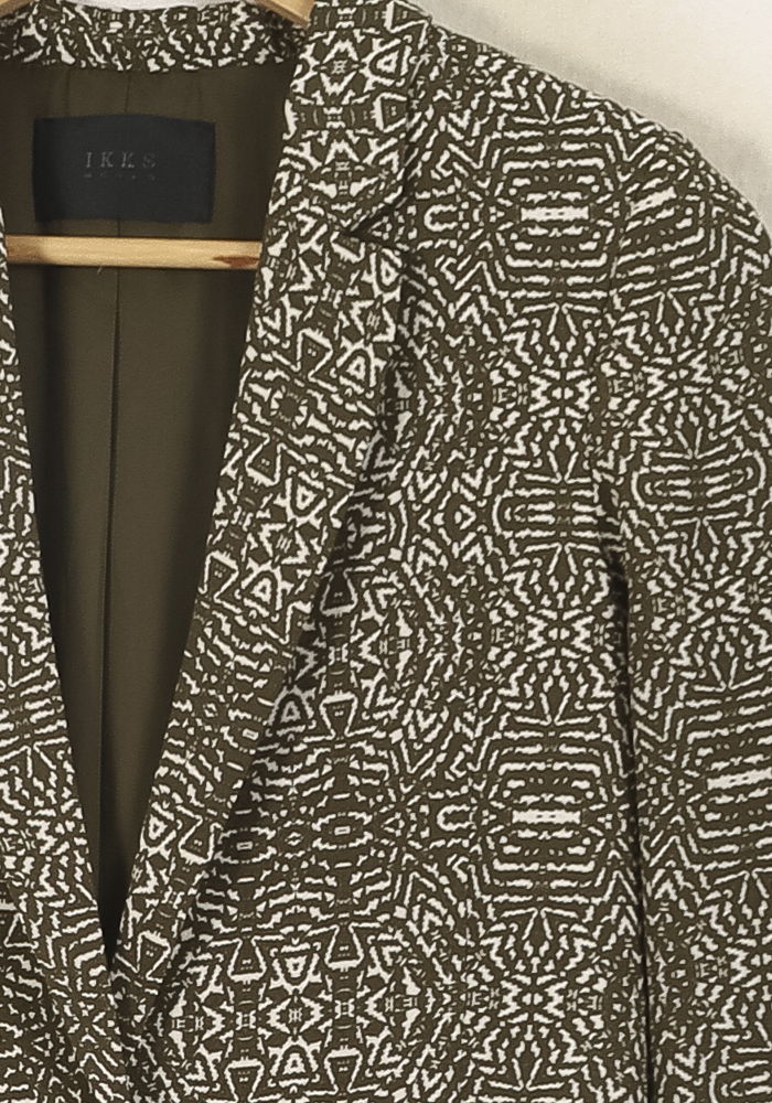 Blazer Vert et Blanc - Taille XS/34