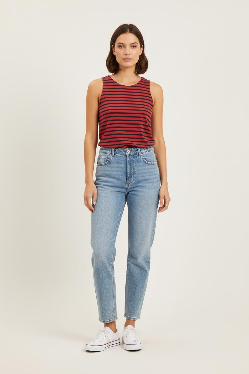 Débardeur Rouge et Noir - Taille L/40