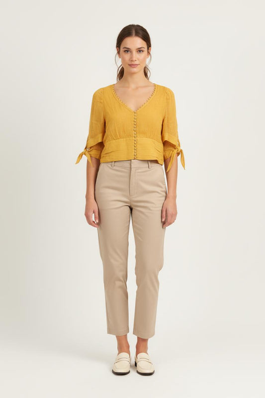 Blouse jaune - Taille S/36