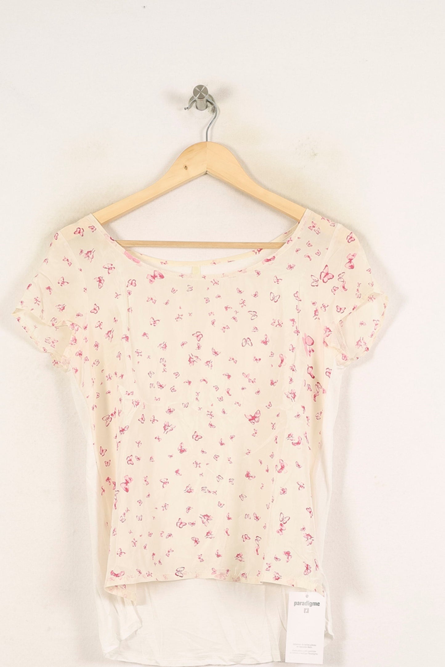 Blouse Blanche et Rose - Taille M/38