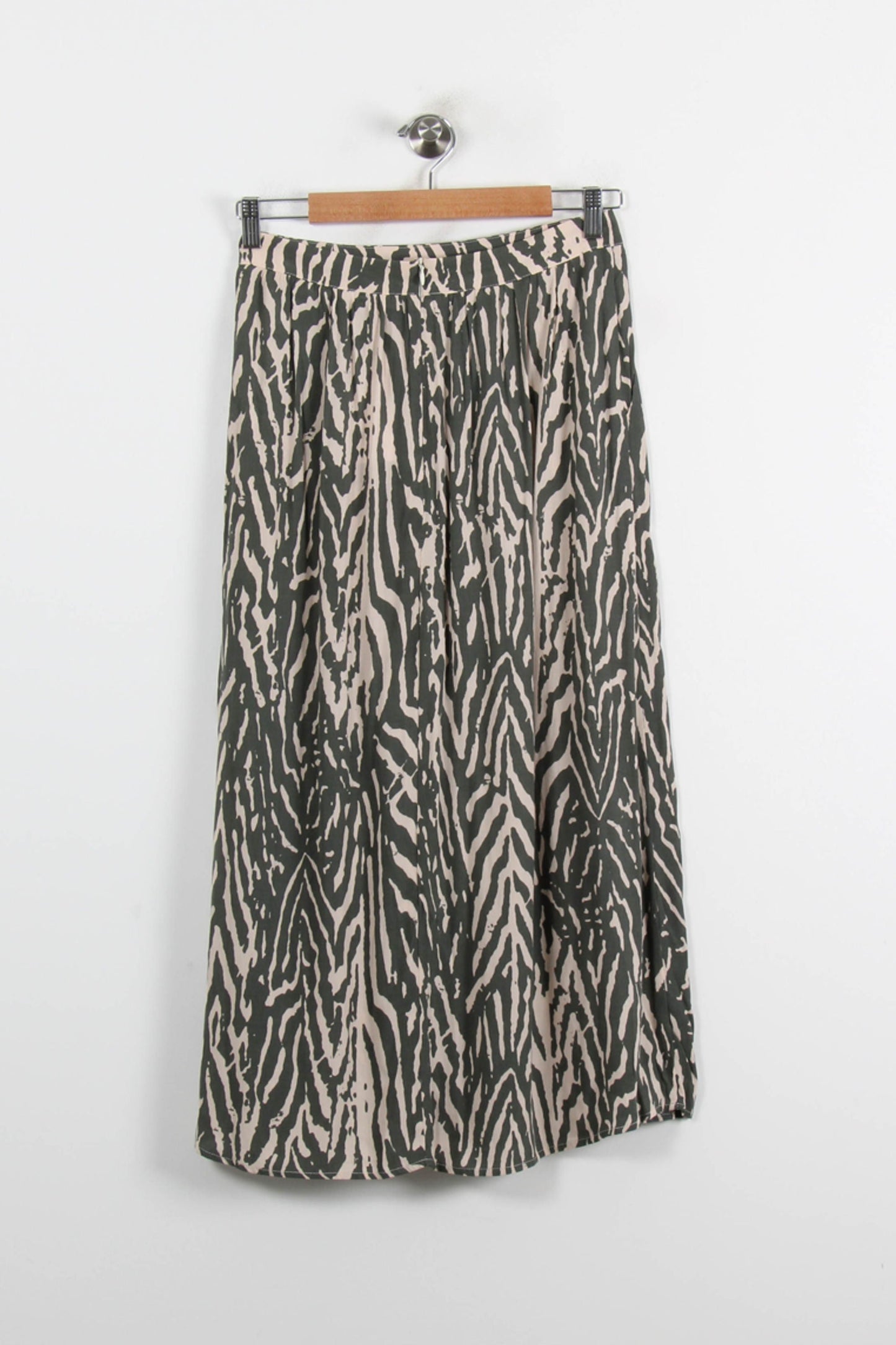 Jupe Longue Verte et Beige - Taille S/36