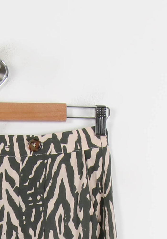 Jupe Longue Verte et Beige - Taille S/36