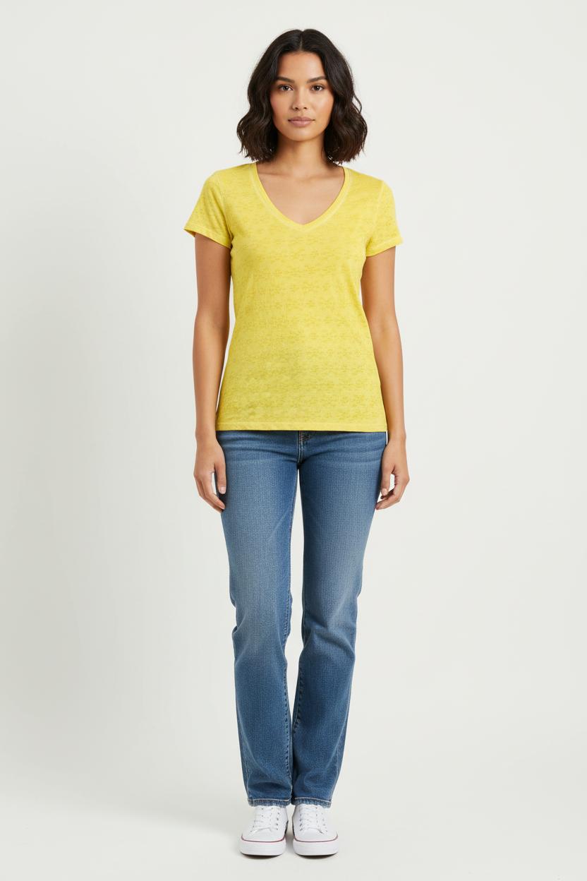 Tee-shirt Jaune - Taille XS/34