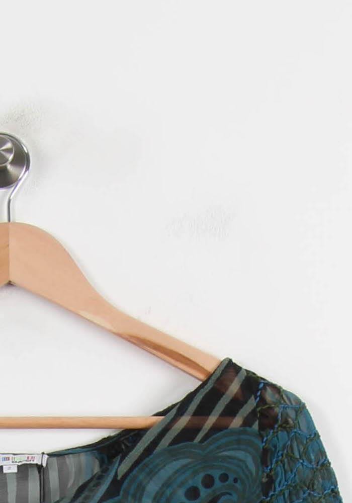 Blouse Noire et Bleue - Taille M/38