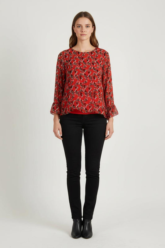 Blouse Rouge - Taille XXXL/46