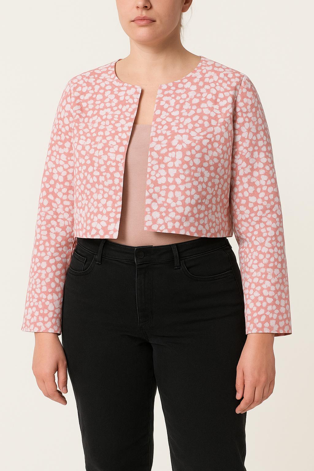 Veste Courte Rose et Blanche - Taille XL/42