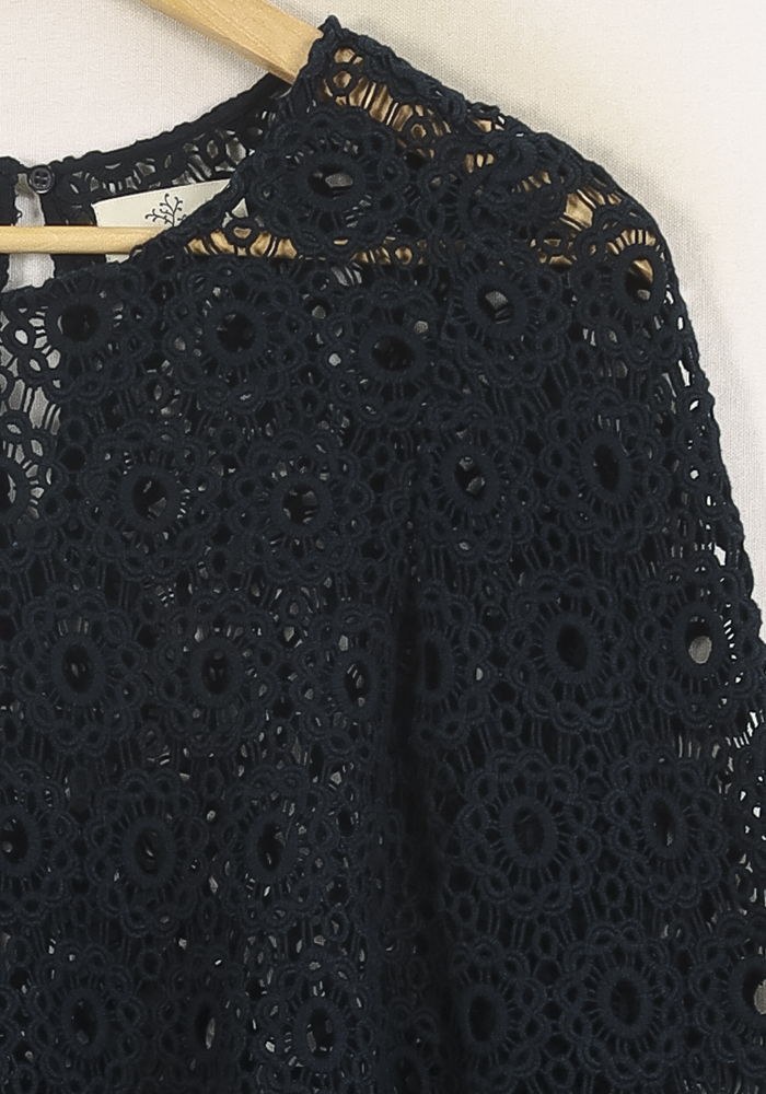 Blouse Brodée Bleue - Taille S/36