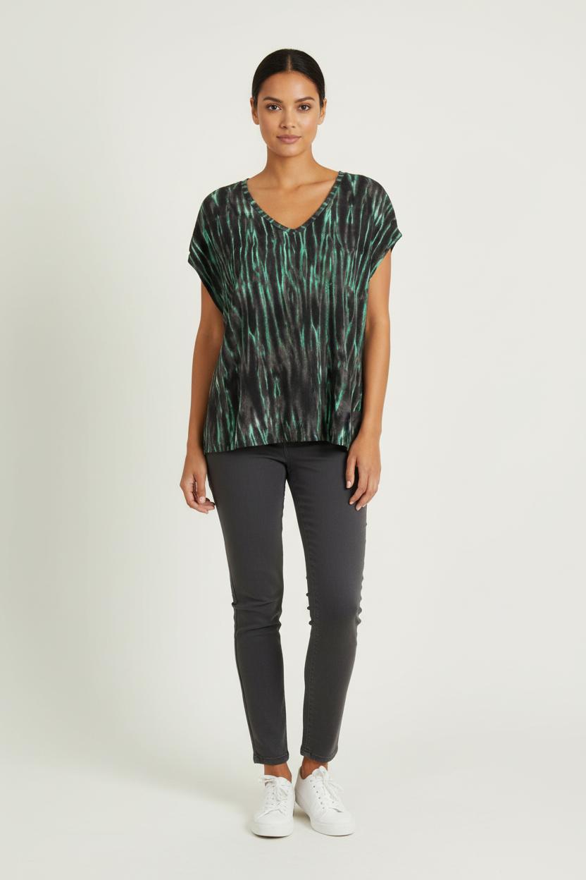 Tee-shirt Noir et Vert - Taille S/36