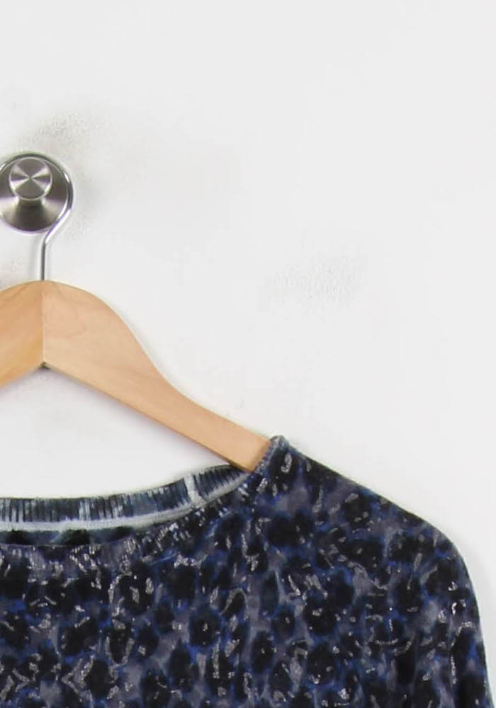 Sweat Léopard Bleu et Noir - Taille S/36