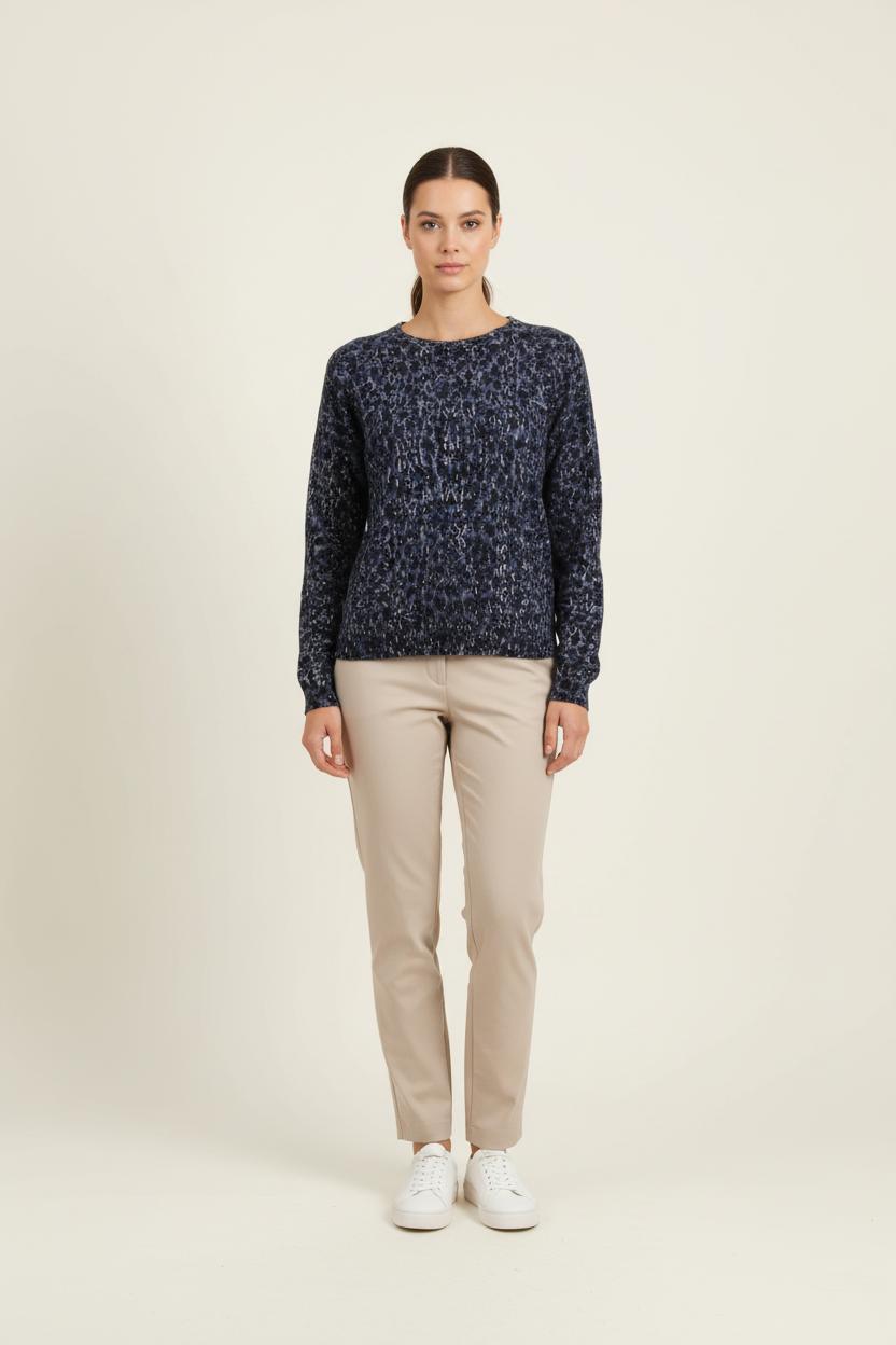 Sweat Léopard Bleu et Noir - Taille S/36