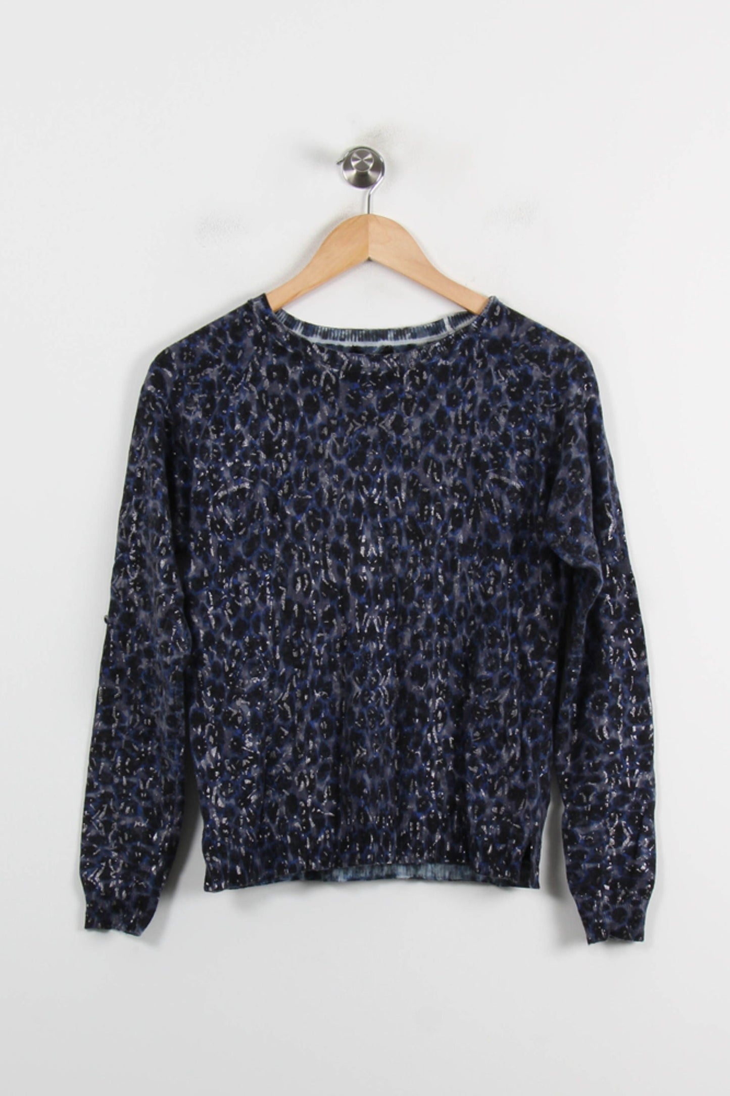 Sweat Léopard Bleu et Noir - Taille S/36