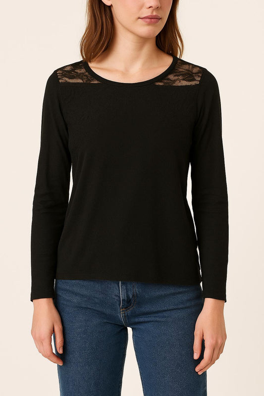 T-shirt Manches Longues Noir - Taille M/38