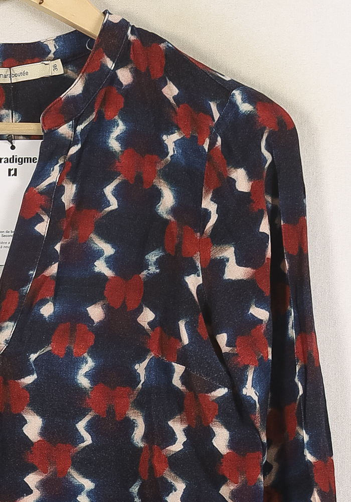 Blouse Bleue et Rouge - Taille S/36