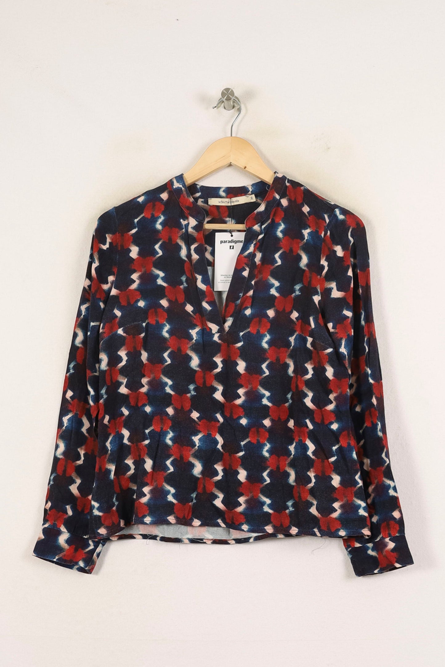 Blouse Bleue et Rouge - Taille S/36