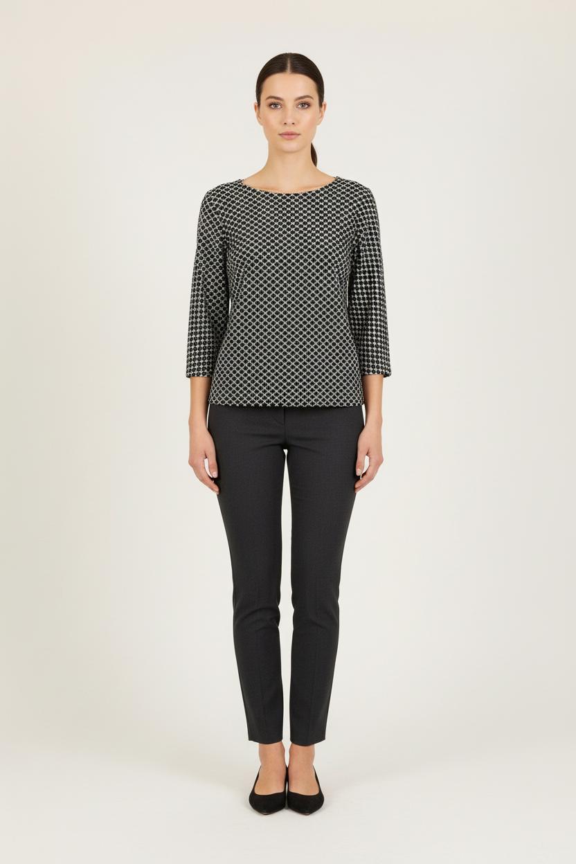 Blouse Noire et Blanche - Taille XL/42