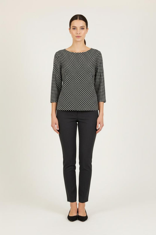 Blouse Noire et Blanche - Taille XL/42