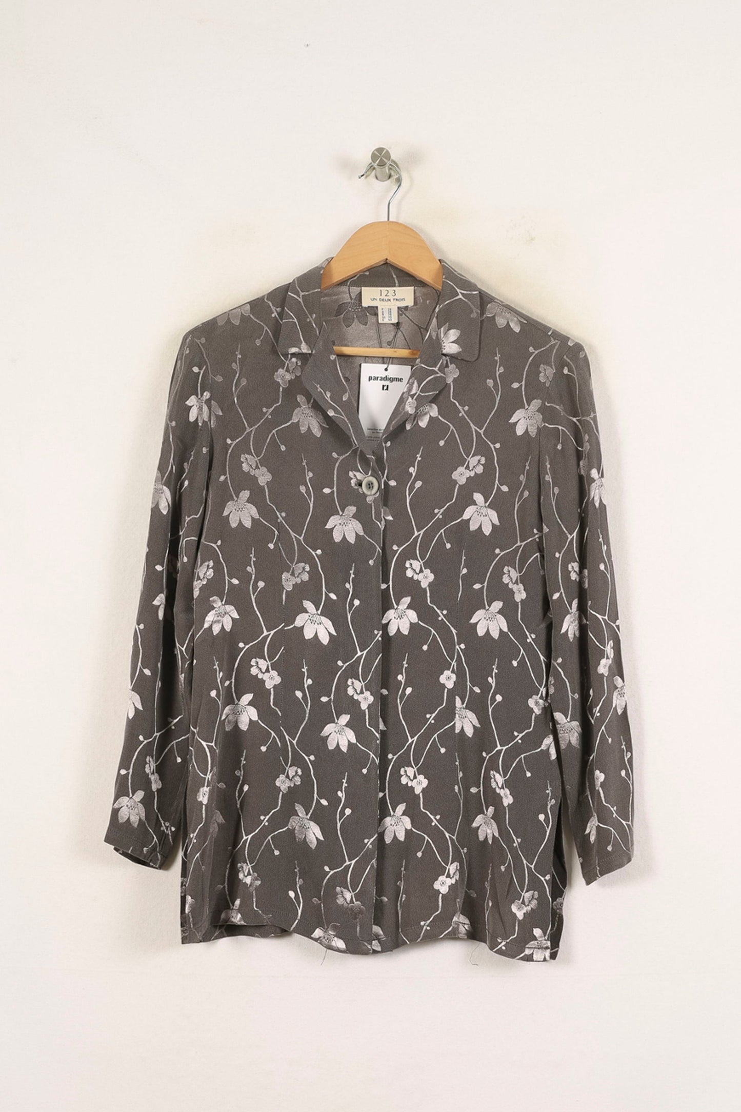 Veste Fleurie Grise - Taille M/38