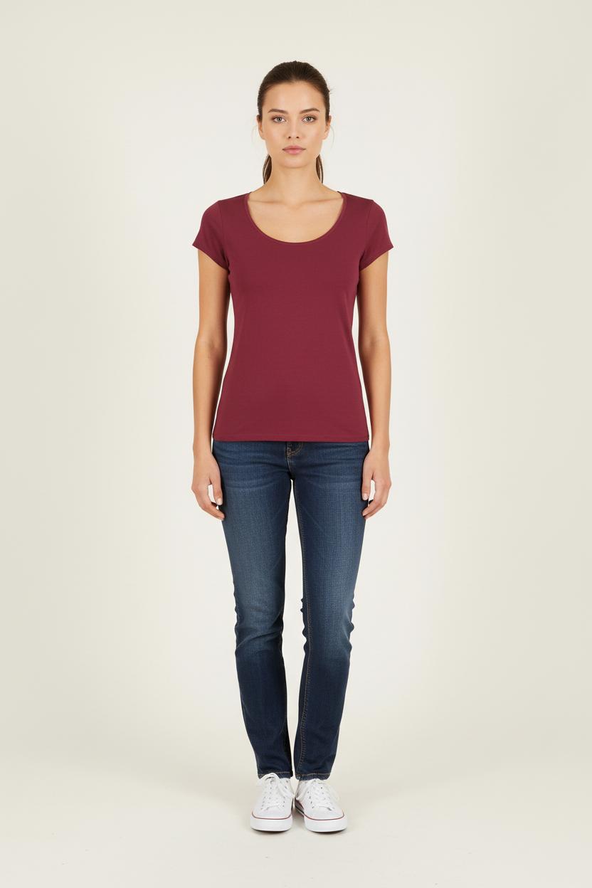 Tee-shirt Bordeaux - Taille XS/34