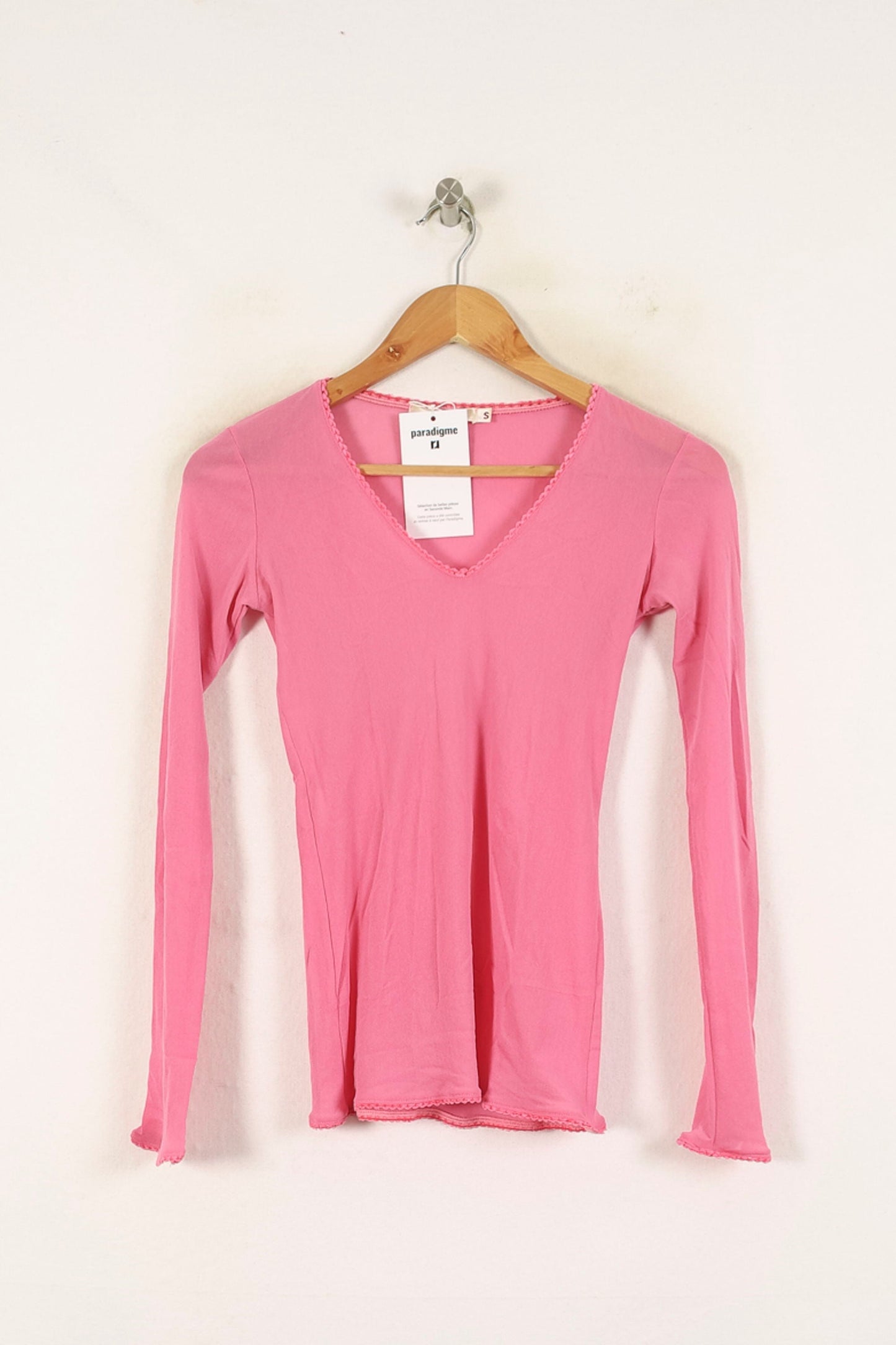 T-shirt Manches Longues Rose - Taille S/36